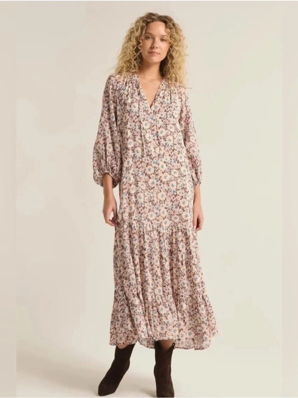 Z Supply Char La Paz Floral Midi Dress Sz M
